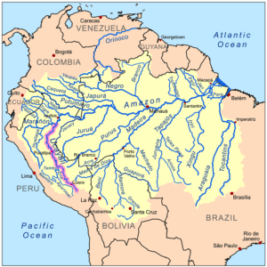 Rio Ucayalil in Zuid Amerika